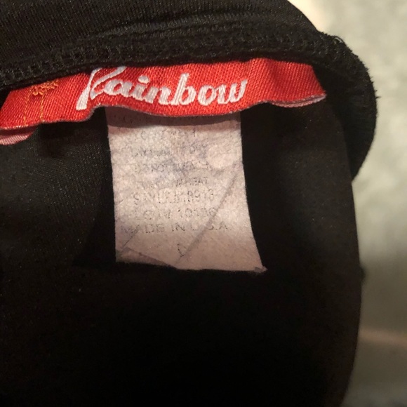 Rainbow black high and low skirt. - Picture 3 of 3